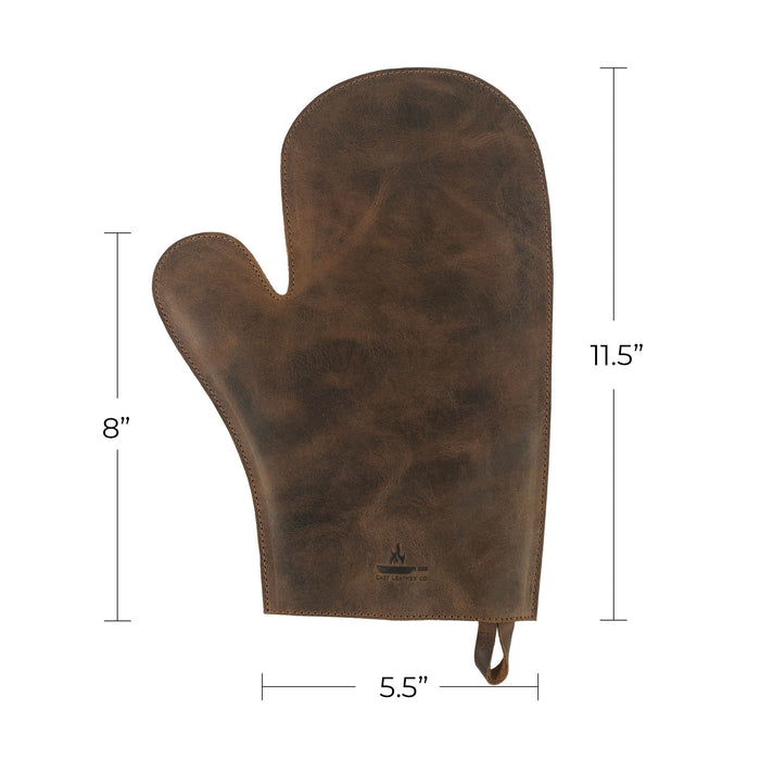 Flat Oven Mitt Glove Heat Resistant - Stockyard X 'The Leather Store'