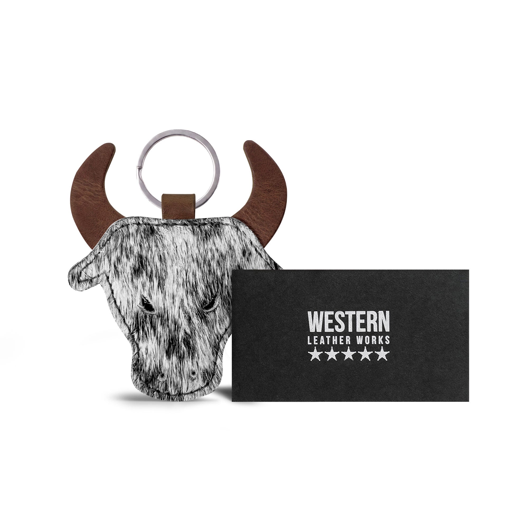 Cowboy Bull Head Keychain