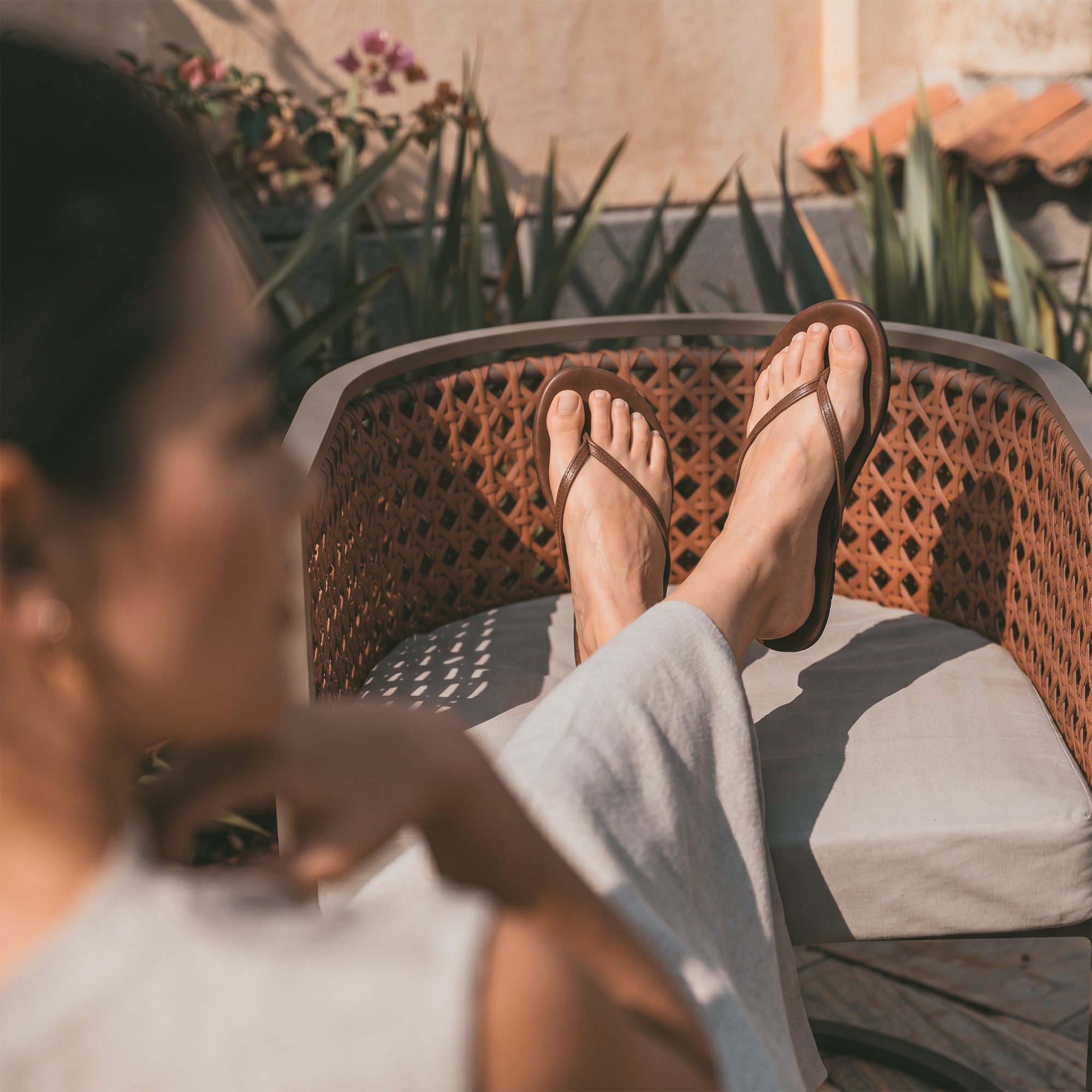 The Solana Leather Flip Flop