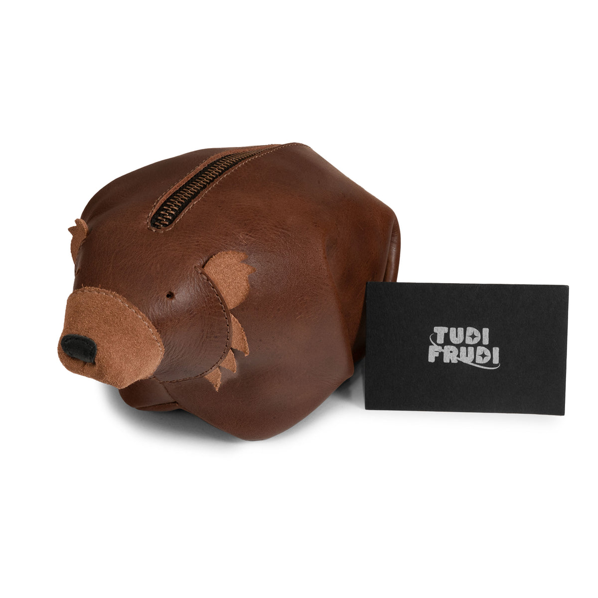 Leather Grizzly Bear Pouch