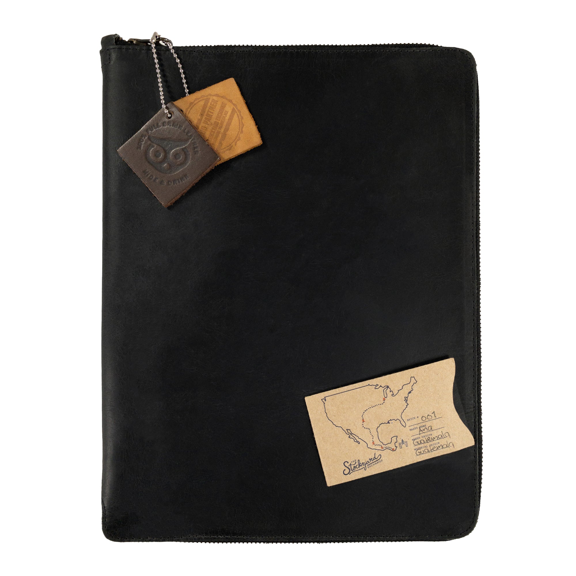 Visual of Hide & Drink Zippered Journal Cover for Moleskine (Notebook NOT Included) with spacious interior, perfect for notes and cards.