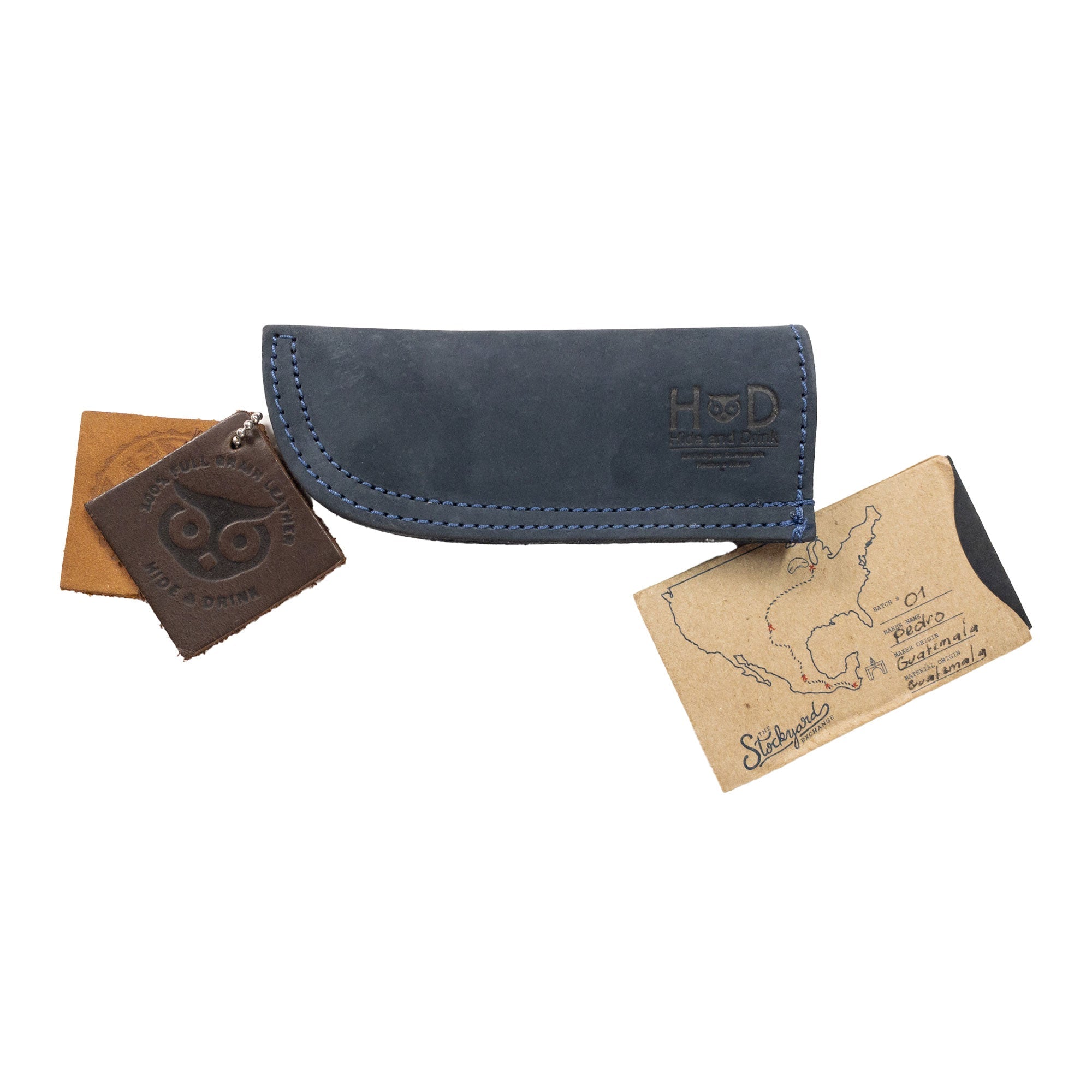 Hot Pan Handle Cover by Hide & Drink, providing a sturdy, heat resistant grip for frying pans, artisan-made in La Antigua Guatemala & Oaxaca Mexico.