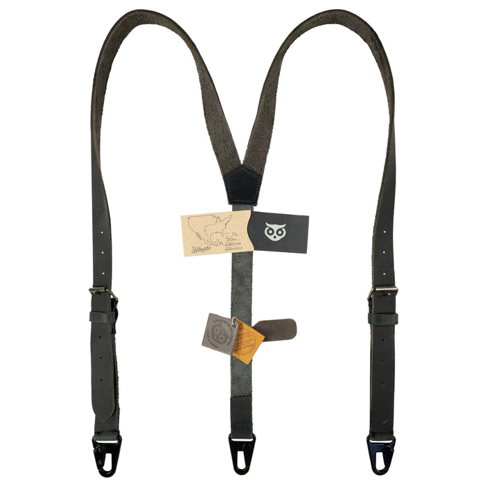 Rustic Slim Suspenders - Stockyard X 'The Leather Store'