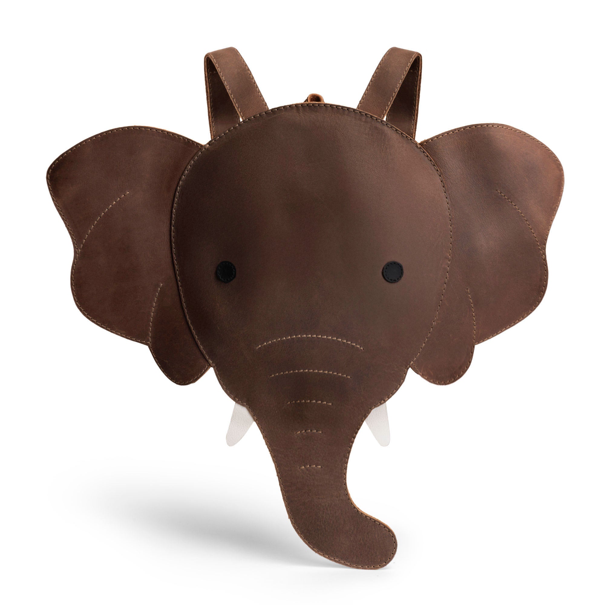 Stylish Elephant-Shaped Backpack from Hide & Play, featuring a charming elephant design made of Full Grain Leather. This Elephant-Shaped Shoulder Bag is ideal for daily use as a Travel Bag for Men and Women. Handmade in La Antigua Guatemala, StockyardX focuses on small batch production with each piece being hand cut and hand sewn.