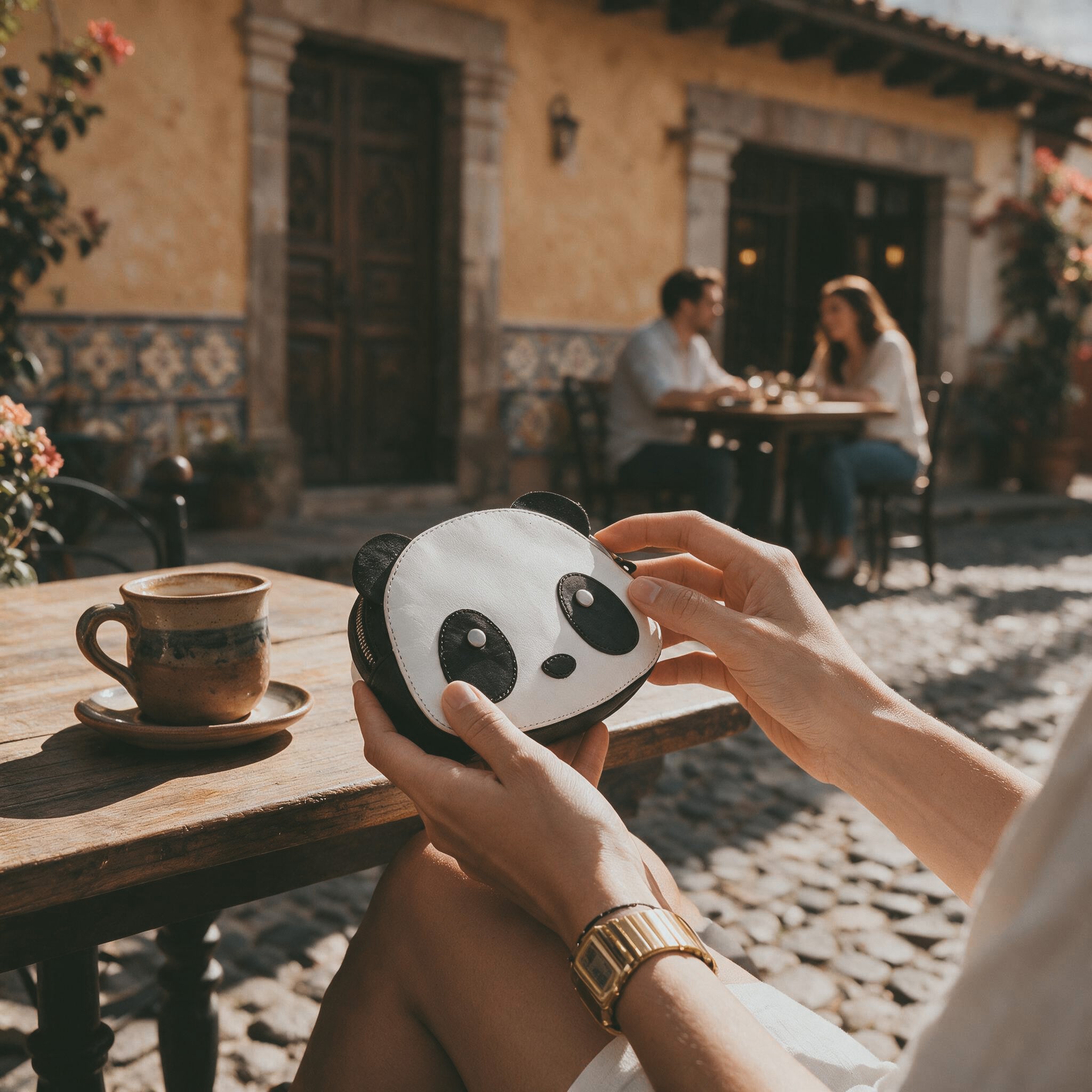 Leather Panda Wallet
