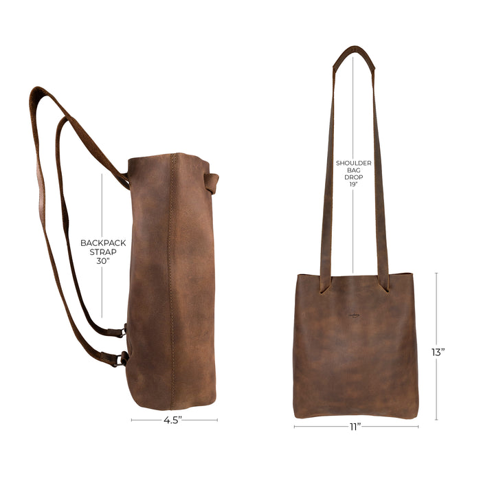 Convertible Backpack to Shoulder Bag - Stockyard X 'The Leather Store'