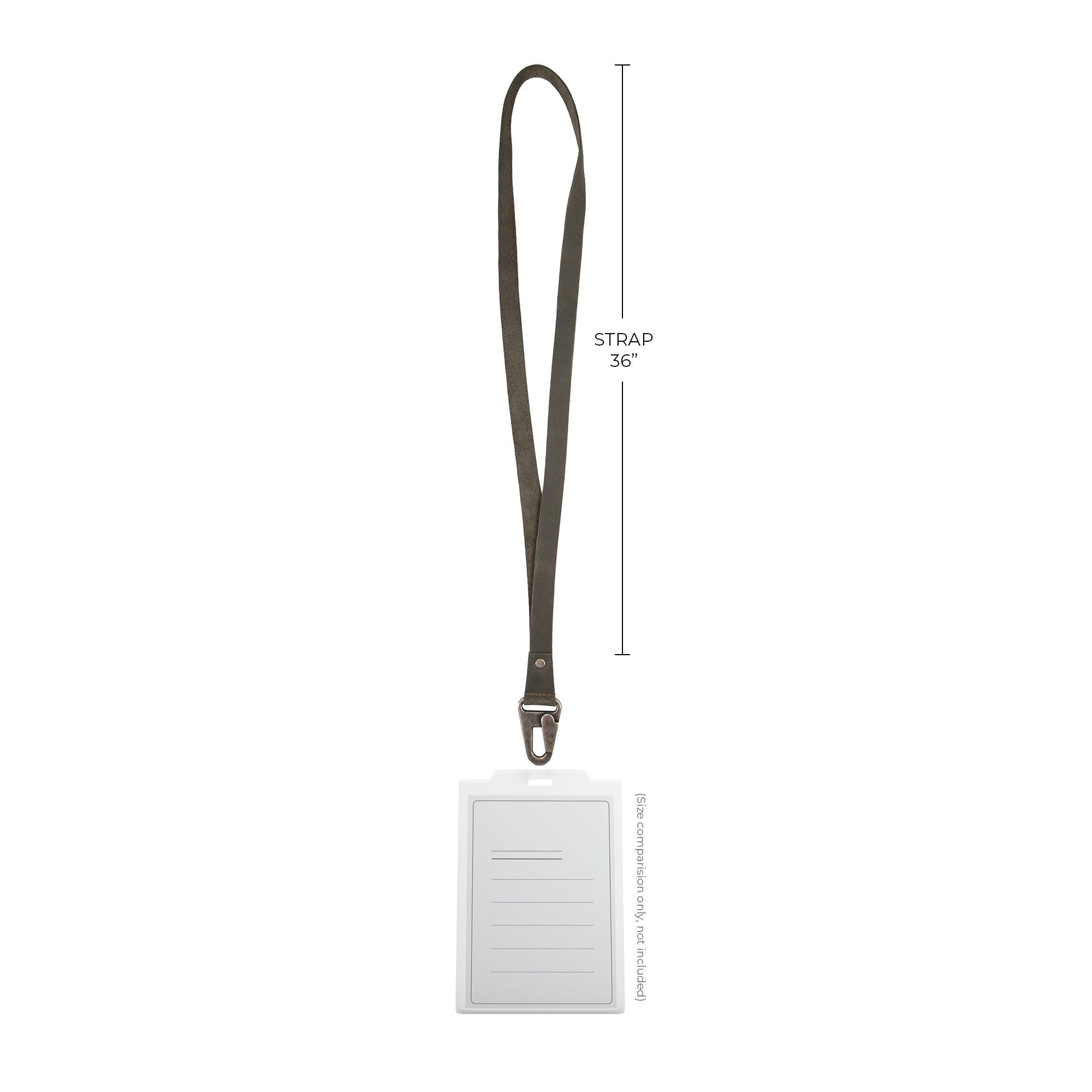 Stylish Lanyard Keychain from Hide & Drink, showcasing a secure hook and crafted from durable black leather. Perfect for both men and women, this artisan accessory is handmade in La Antigua Guatemala & Oaxaca Mexico.