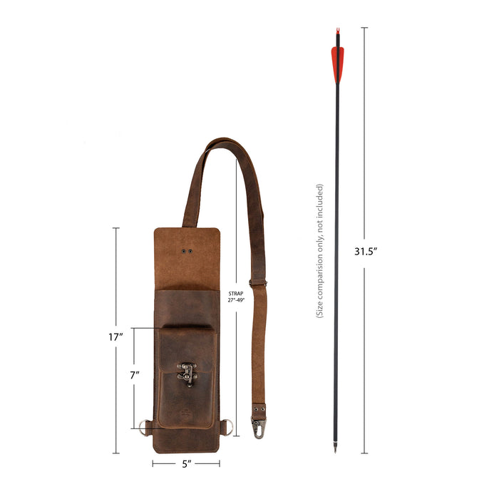 Rectangular Archery Back Arrow Holder - Stockyard X 'The Leather Store'