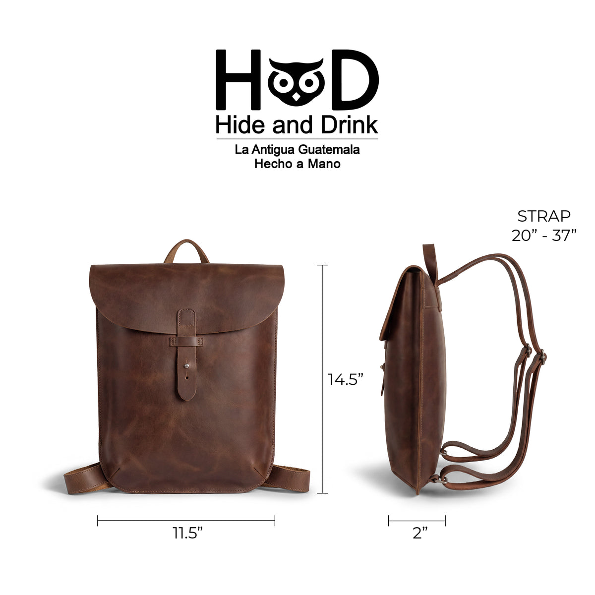 Rounded Laptop Backpack with Adjustable Straps