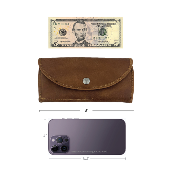 Single Snap Zippered Wallet - Stockyard X 'The Leather Store'