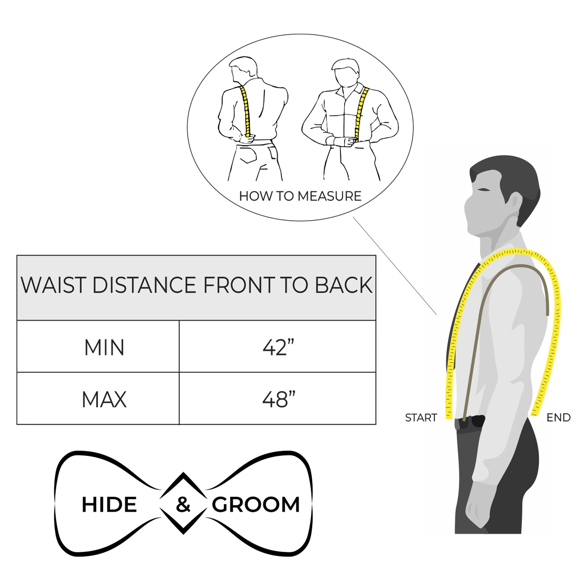 Y Back Suspenders with Adjustable Size Straps for Men - Stockyard X 'The Leather Store'