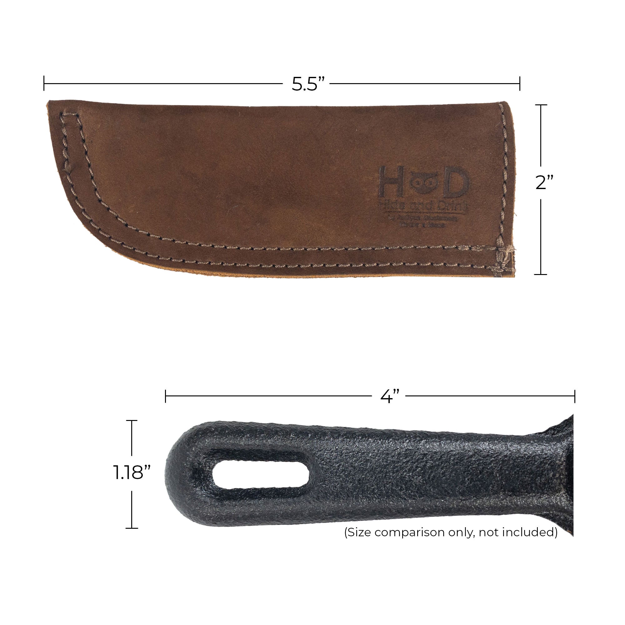 Hot Pan Handle Cover by Hide & Drink showcasing the perfect blend of heat resistance and sturdy grip for frying pans, crafted from full grain leather, handmade in La Antigua Guatemala & Oaxaca Mexico.