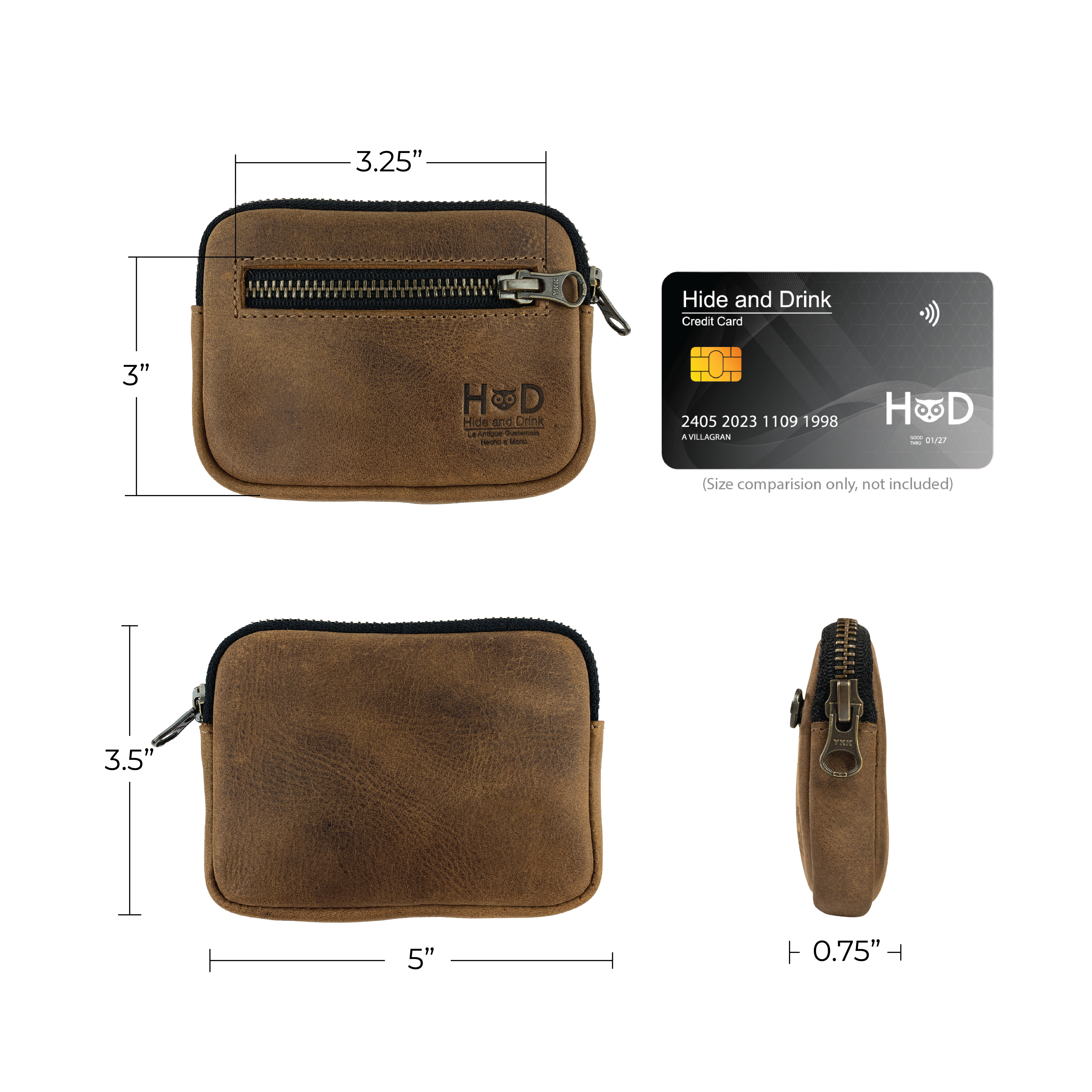 Zippered Wallet - Stockyard X 'The Leather Store'