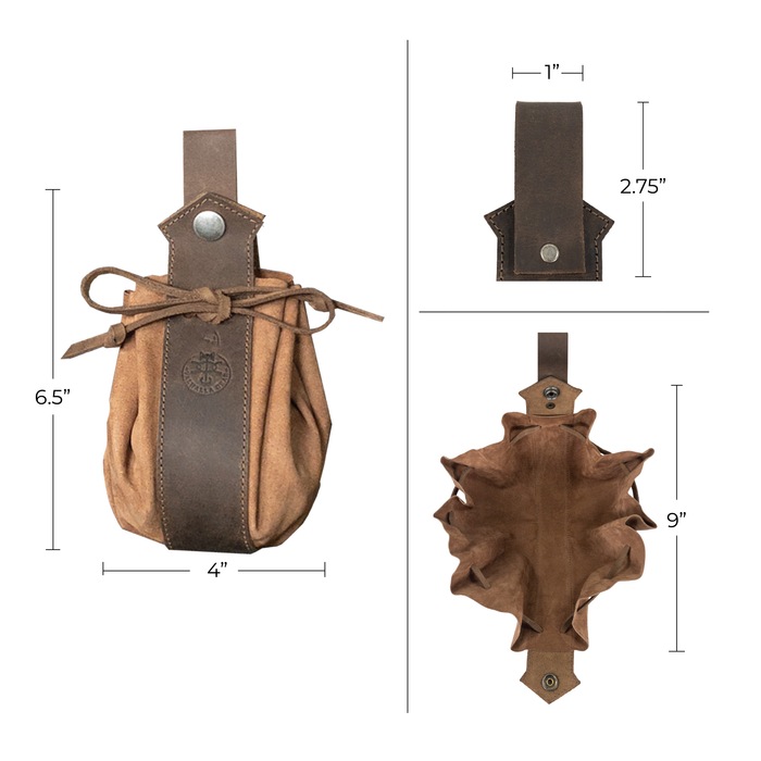 Medieval Drawstring Pouch - Stockyard X 'The Leather Store'
