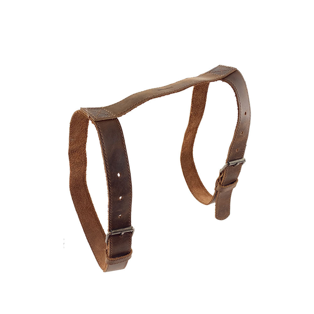 Stylish Blanket Carrier from Hide & Drink, made of premium Full Grain Leather, includes adjustable straps for easy carrying, ideal for camping and travel, hand cut and sewn with artisan quality in La Antigua Guatemala & Oaxaca Mexico.