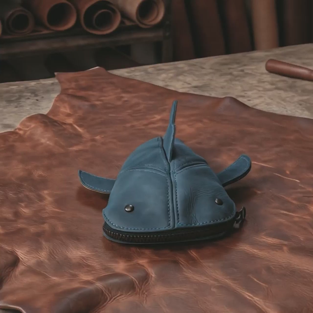 Leather Shark Pouch – StockyardX, The Leather Store