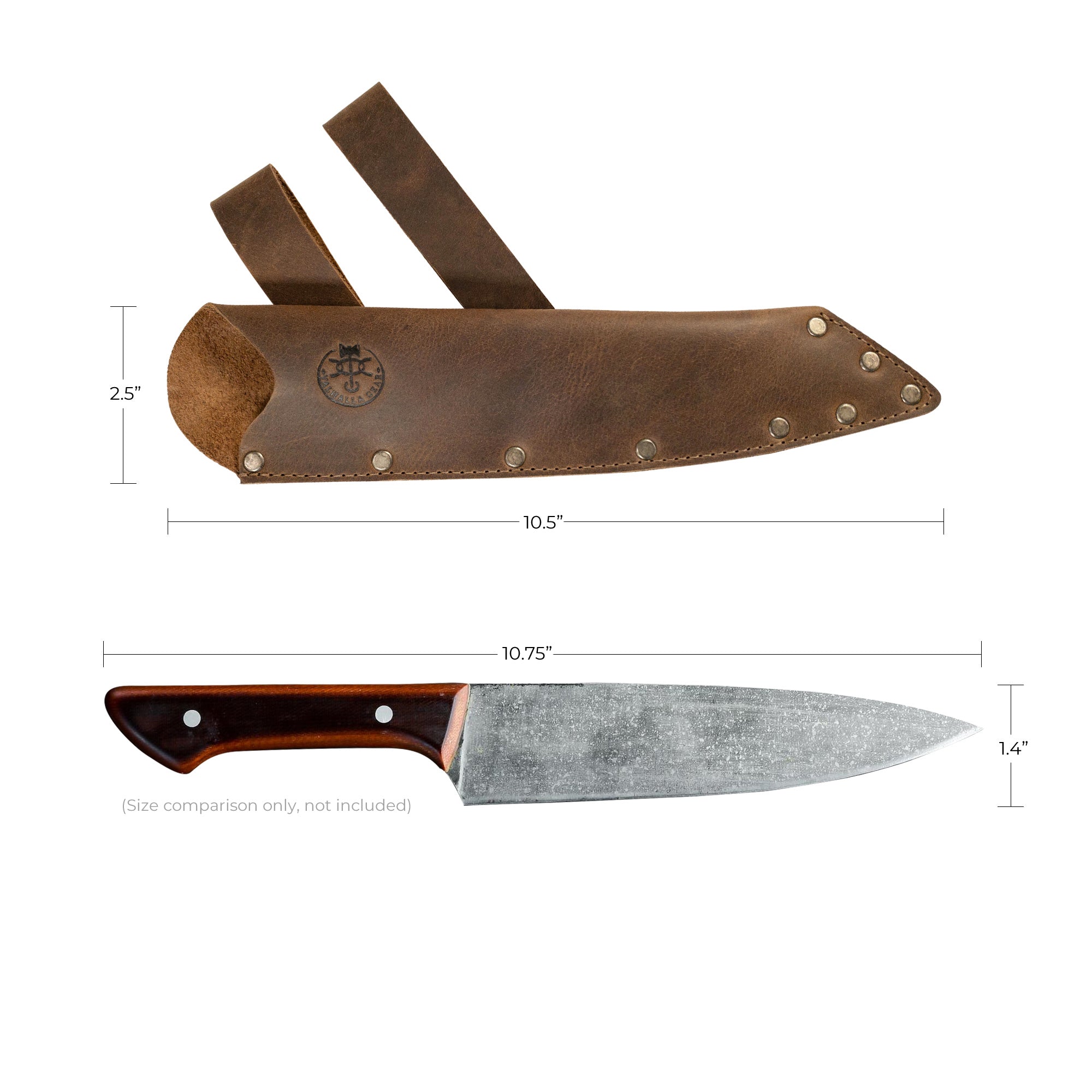 Knife Sheath with Double Belt Loop - Stockyard X 'The Leather Store'