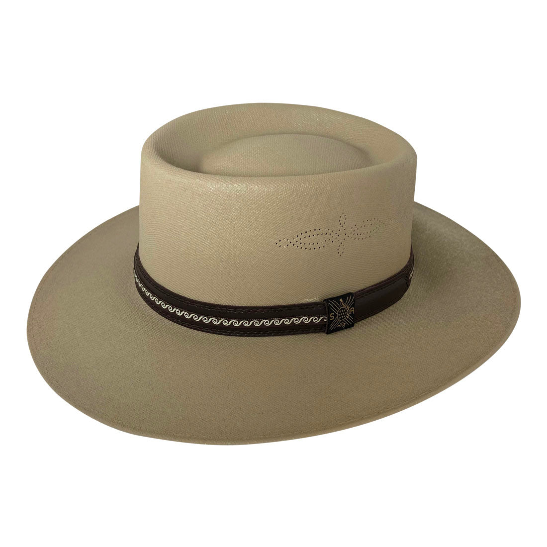 Angel Eyes Wide Brim Hat Handmade from 100% Oaxacan Cotton - Dark Brown - Stockyard X 'The Leather Store'