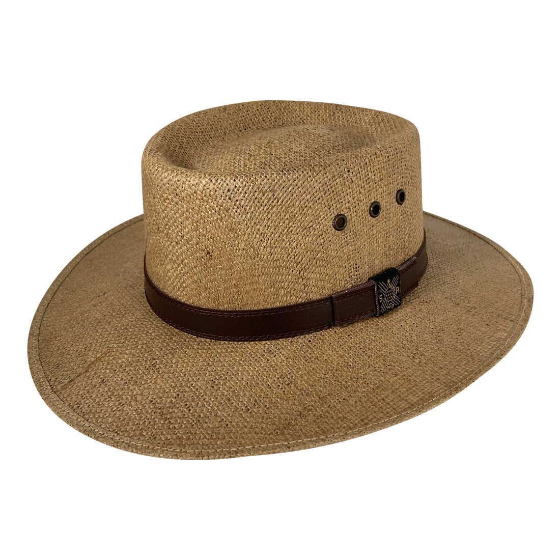 Angel Eyes Wide Brim Hat Handmade from 100% Oaxacan Jute - Dark Brown - Stockyard X 'The Leather Store'