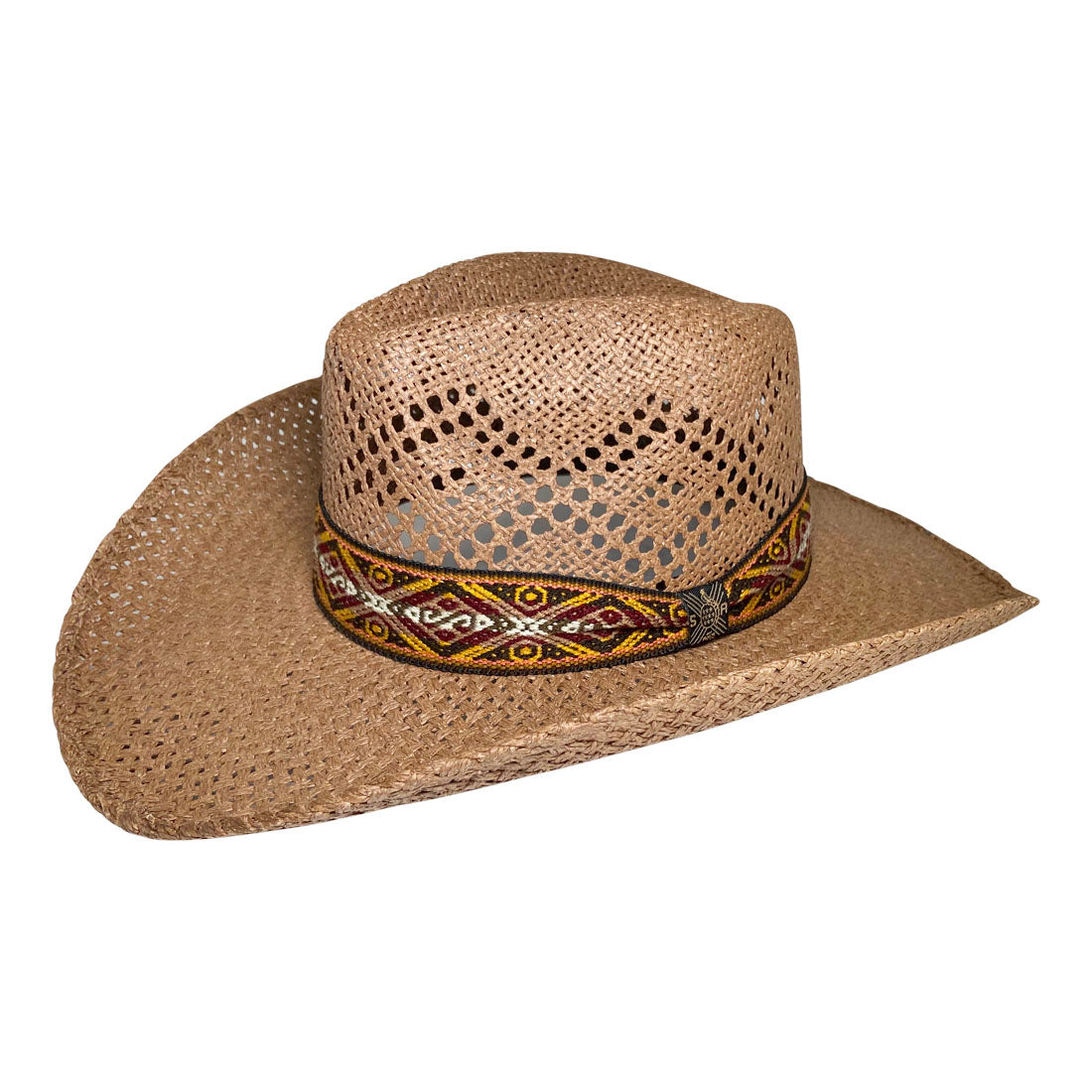 Indiana Eastwood Cowboy Hat Handmade from Wood Pulp Raffia - Dark Brown - Stockyard X 'The Leather Store'