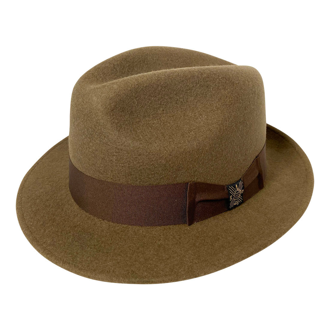 Short Brim Panama Hat Handmade from 100% Oaxacan Wool - Brown - Stockyard X 'The Leather Store'