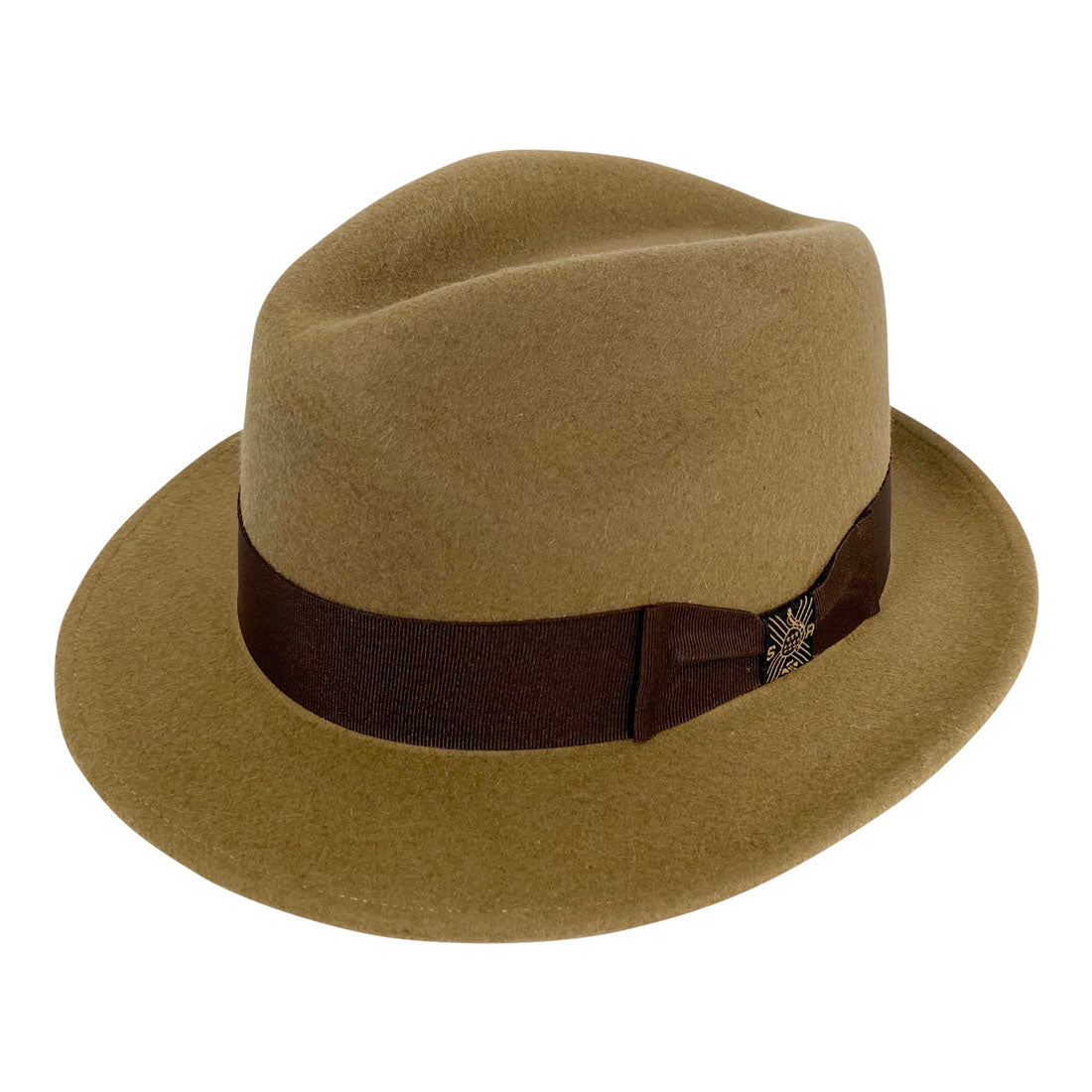 Short Brim Panama Hat Handmade from 100% Oaxacan Wool - Light Brown - Stockyard X 'The Leather Store'