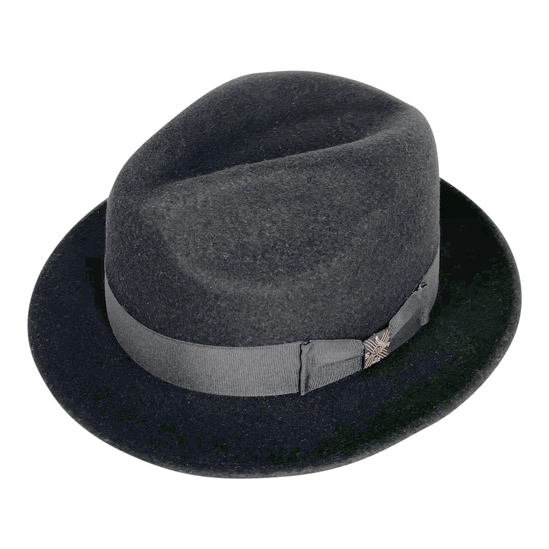 Short Brim Panama Hat Handmade from 100% Oaxacan Wool - Black - Stockyard X 'The Leather Store'