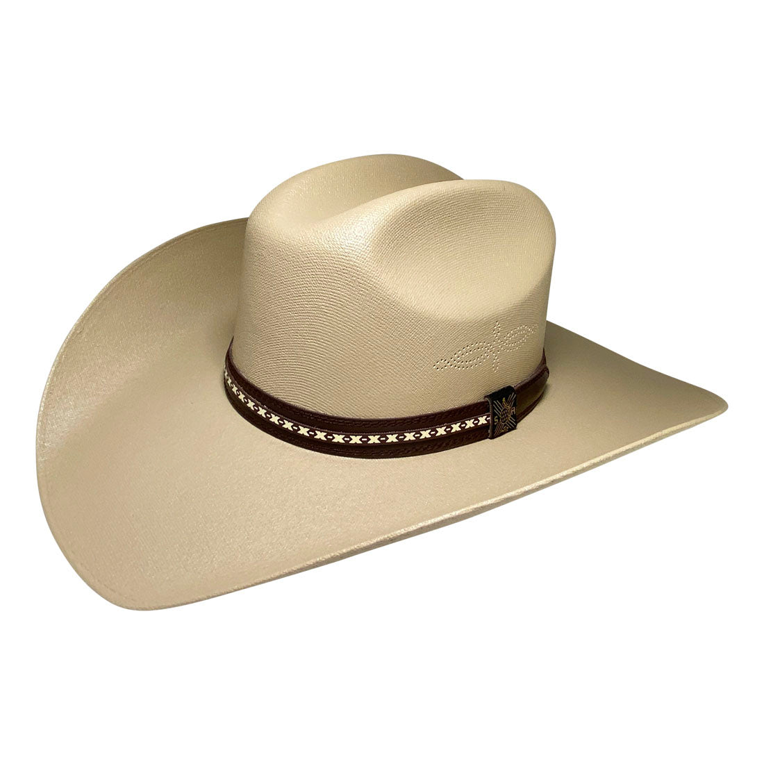 Wide Brim Cowboy Hat Handmade from 100% Oaxacan Cotton - Dark Brown - Stockyard X 'The Leather Store'