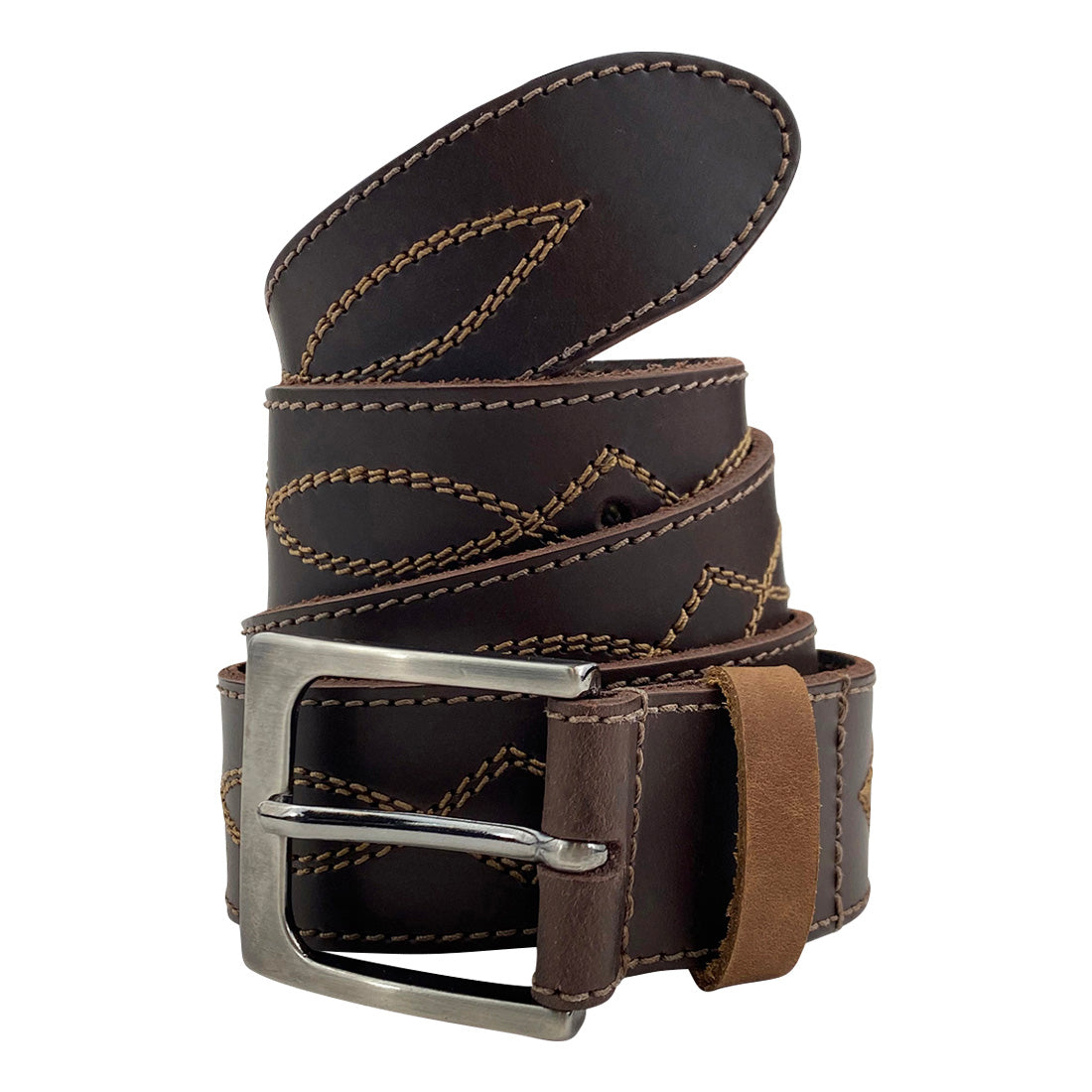 Cowboy Belt with Stitching - Stockyard X 'The Leather Store'