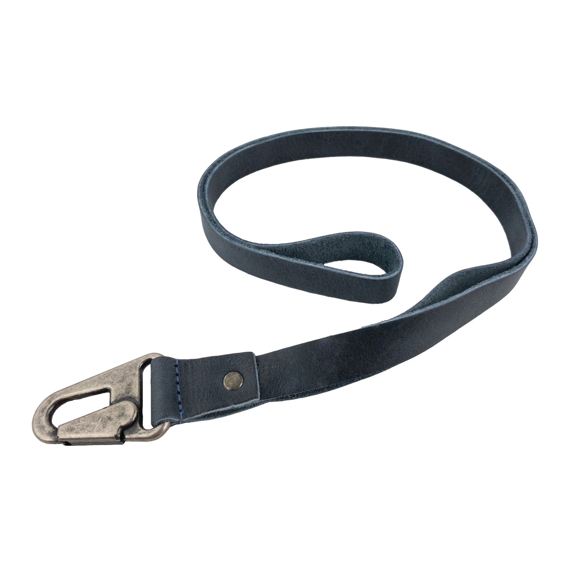 Lanyard Keychain by Hide & Drink, designed with a reliable hook and crafted from premium brown leather. This artisan handmade product is suitable for men and women, produced with care in La Antigua Guatemala & Oaxaca Mexico.