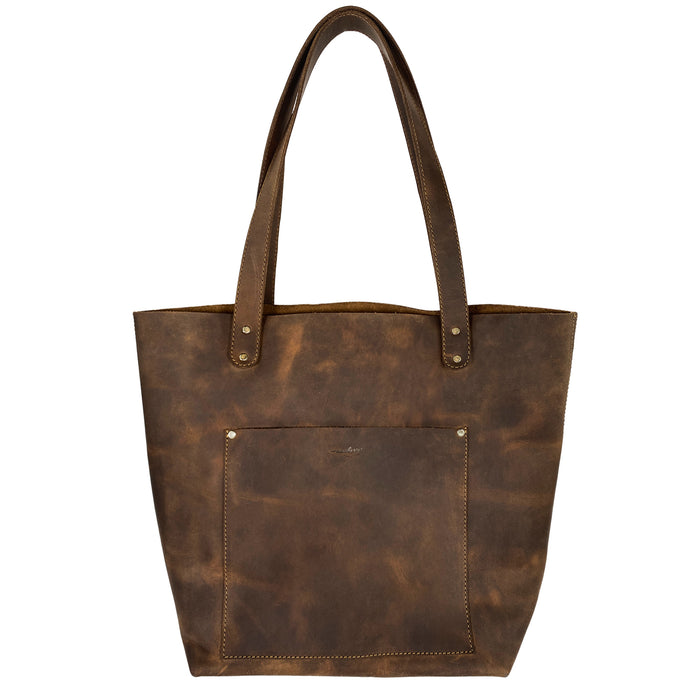 Minimalist Tote Bag With Pouch - Stockyard X 'The Leather Store'