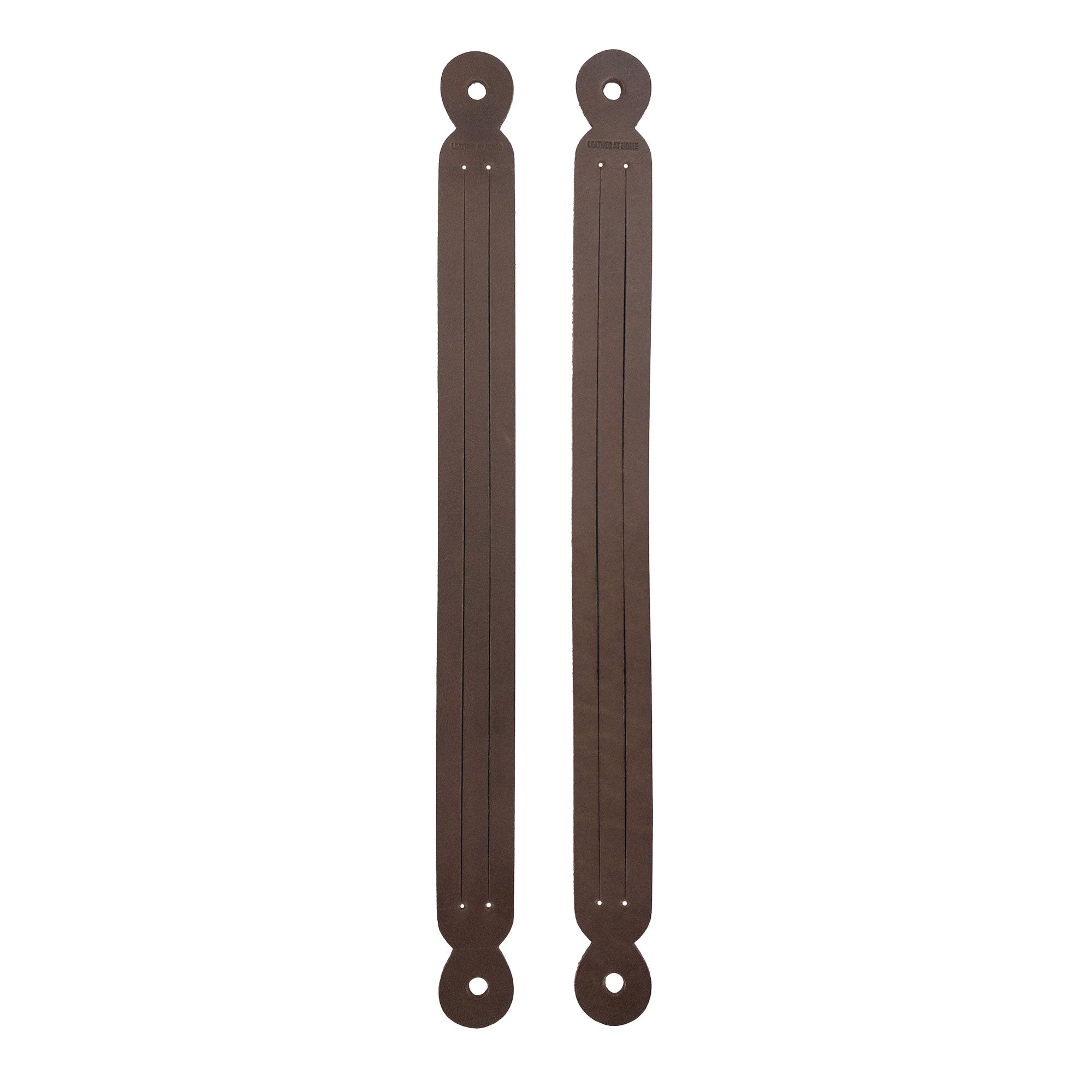 Brown Curtain Tie Back (2 Pack) made from thick full grain leather, showcasing the quality materials used by Leather At Home. These Curtain Tie Backs are handmade with care, highlighting the artisan craftsmanship from La Antigua Guatemala & Oaxaca Mexico.