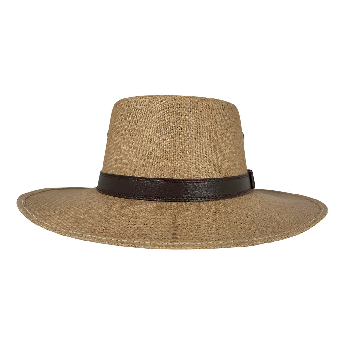 Angel Eyes Wide Brim Hat Handmade from 100% Oaxacan Jute - Dark Brown - Stockyard X 'The Leather Store'