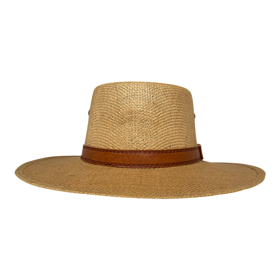 Angel Eyes Wide Brim Hat Handmade from 100% Oaxacan Jute - Light Brown - Stockyard X 'The Leather Store'