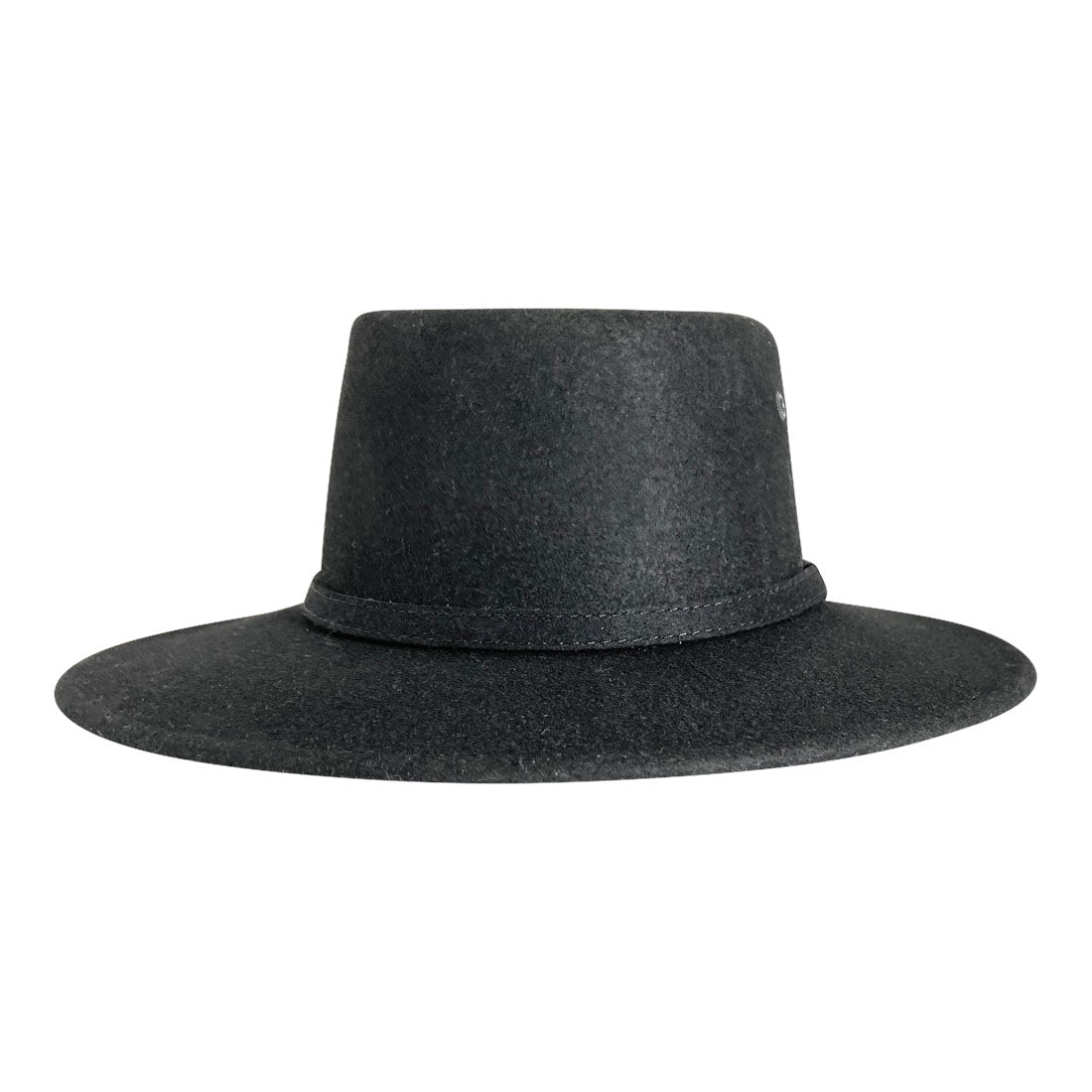 Angel Eyes Wide Brim Hat Handmade from Oaxacan Sheep's Wool - Black - Stockyard X 'The Leather Store'