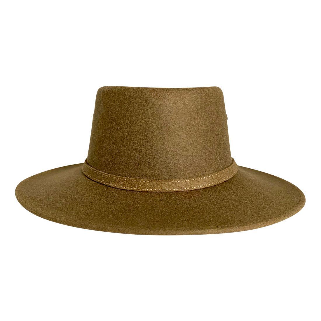 Angel Eyes Wide Brim Hat Handmade from Oaxacan Sheep's Wool - Brown - Stockyard X 'The Leather Store'
