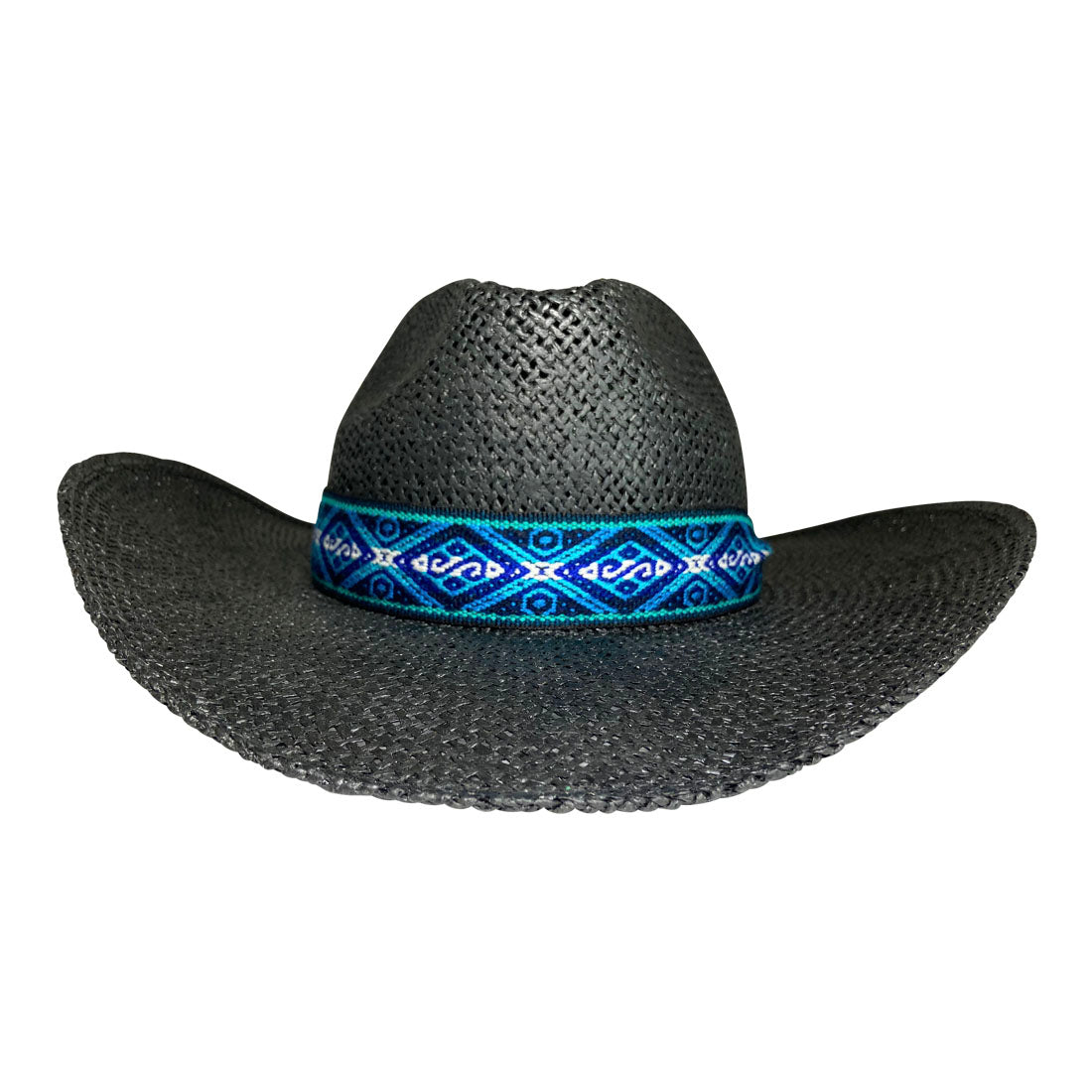 Indiana Eastwood Cowboy Hat Handmade from Wood Pulp Raffia - Black - Stockyard X 'The Leather Store'