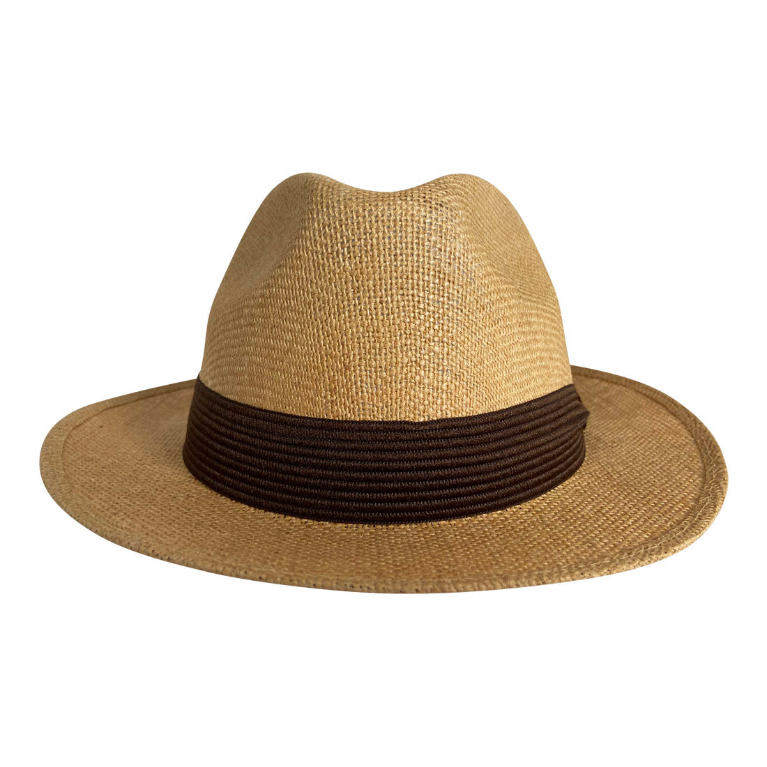 Short Brim Panama Hat Handmade from 100% Oaxacan Jute - Cafe Con Leche - Stockyard X 'The Leather Store'