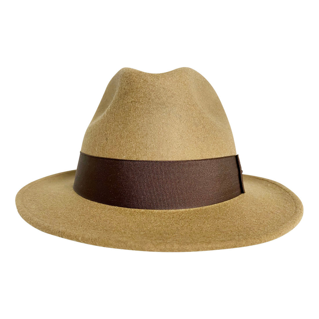 Short Brim Panama Hat Handmade from 100% Oaxacan Wool - Light Brown - Stockyard X 'The Leather Store'