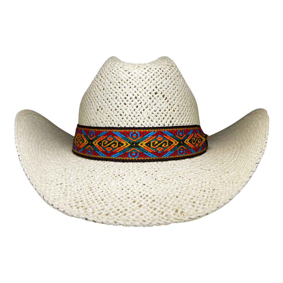 Wide Brim Cowboy Hat Handmade from Oaxacan Wood Pulp Raffia - Light Brown - Stockyard X 'The Leather Store'