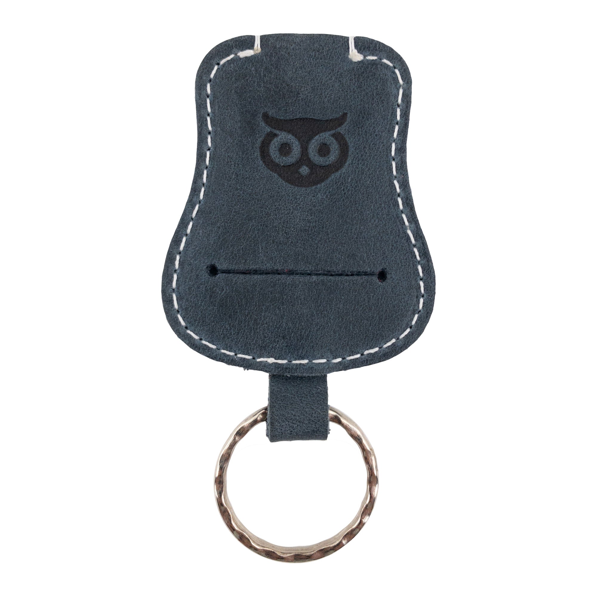 Another view of Guitar Keychain by Hide & Drink, highlighting its durable design suitable for everyday use. This handcrafted key holder is made from Full Grain Leather, emphasizing artisan skills from small batch production in La Antigua Guatemala & Oaxaca Mexico.