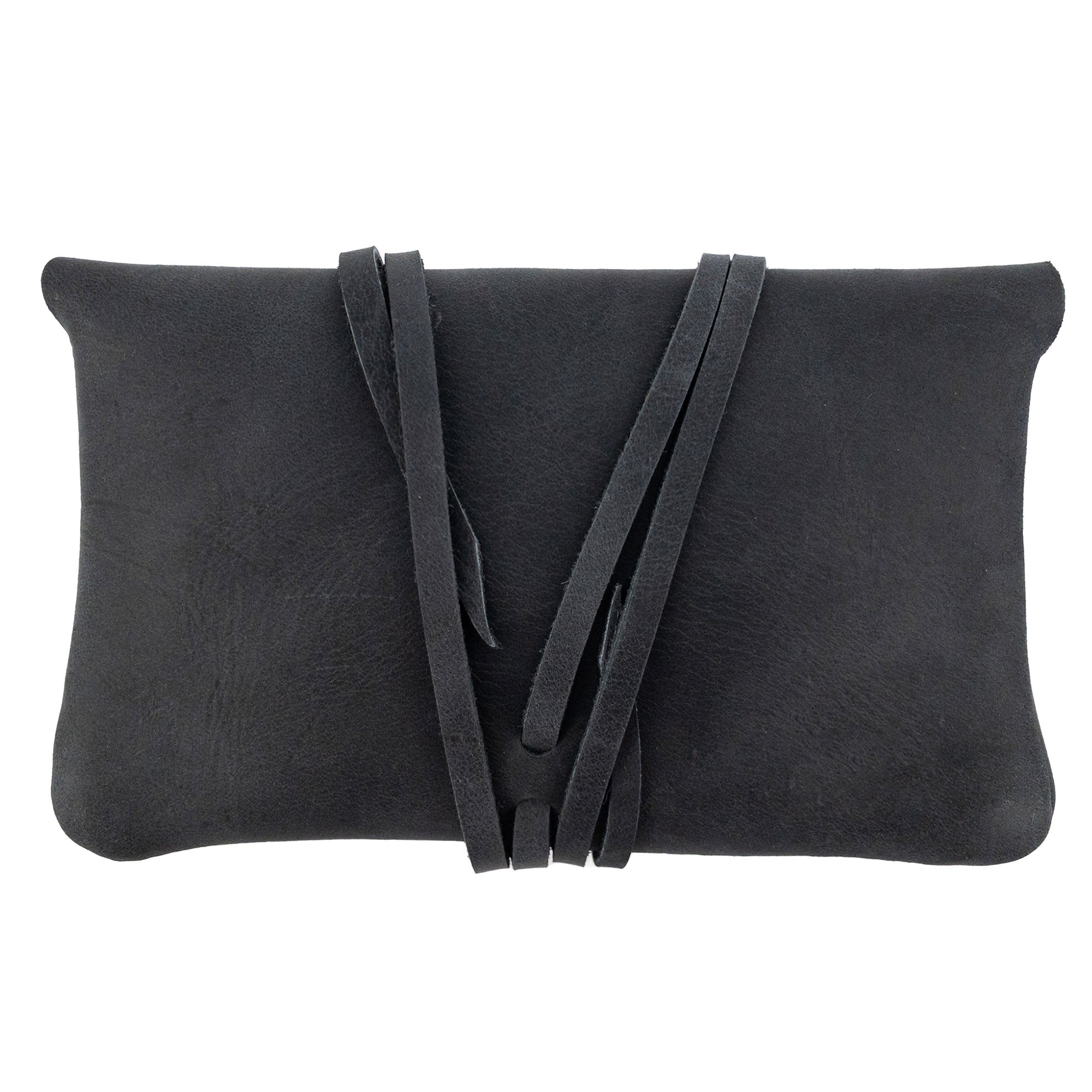 Back view of the King Size Tobacco Pouch by Hide & Drink showcasing the quality stitching and design. Crafted with artisan expertise from Full Grain Leather, it's a perfect vintage storage solution for tobacco enthusiasts.