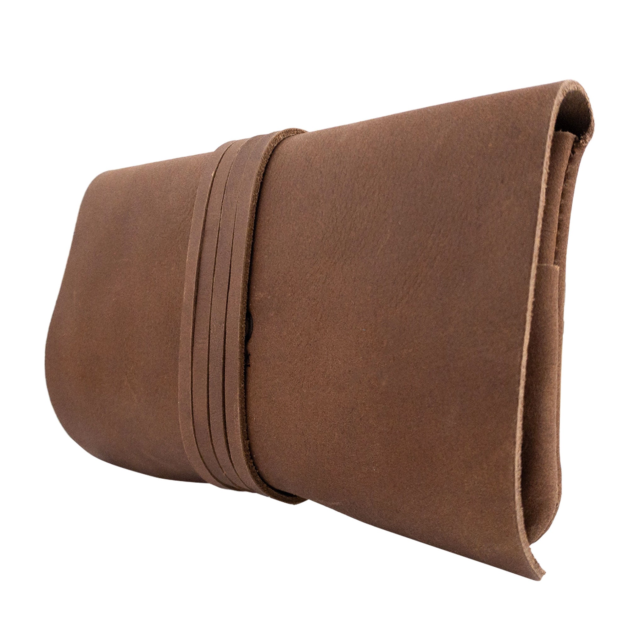 Hide & Drink's King Size Tobacco Pouch filled with accessories, perfect for keeping your tobacco supplies organized and stylish, hand stitched in La Antigua Guatemala.