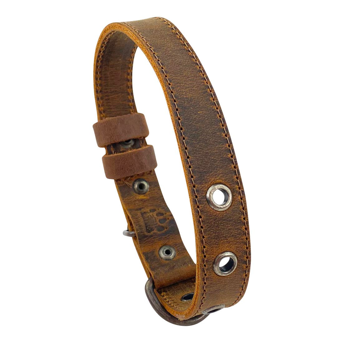 Rustic Slim Dog Collar - Stockyard X 'The Leather Store'