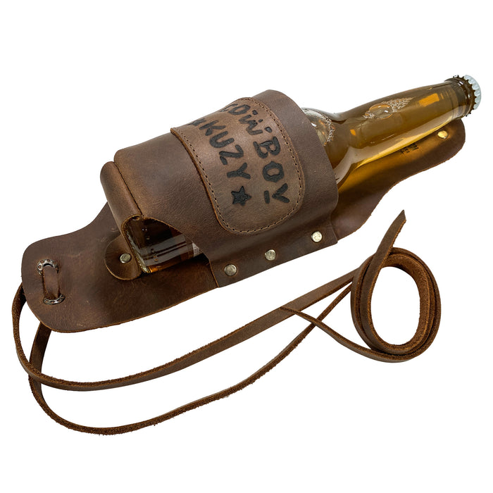 Cowboy Beer Holster - Stockyard X 'The Leather Store'