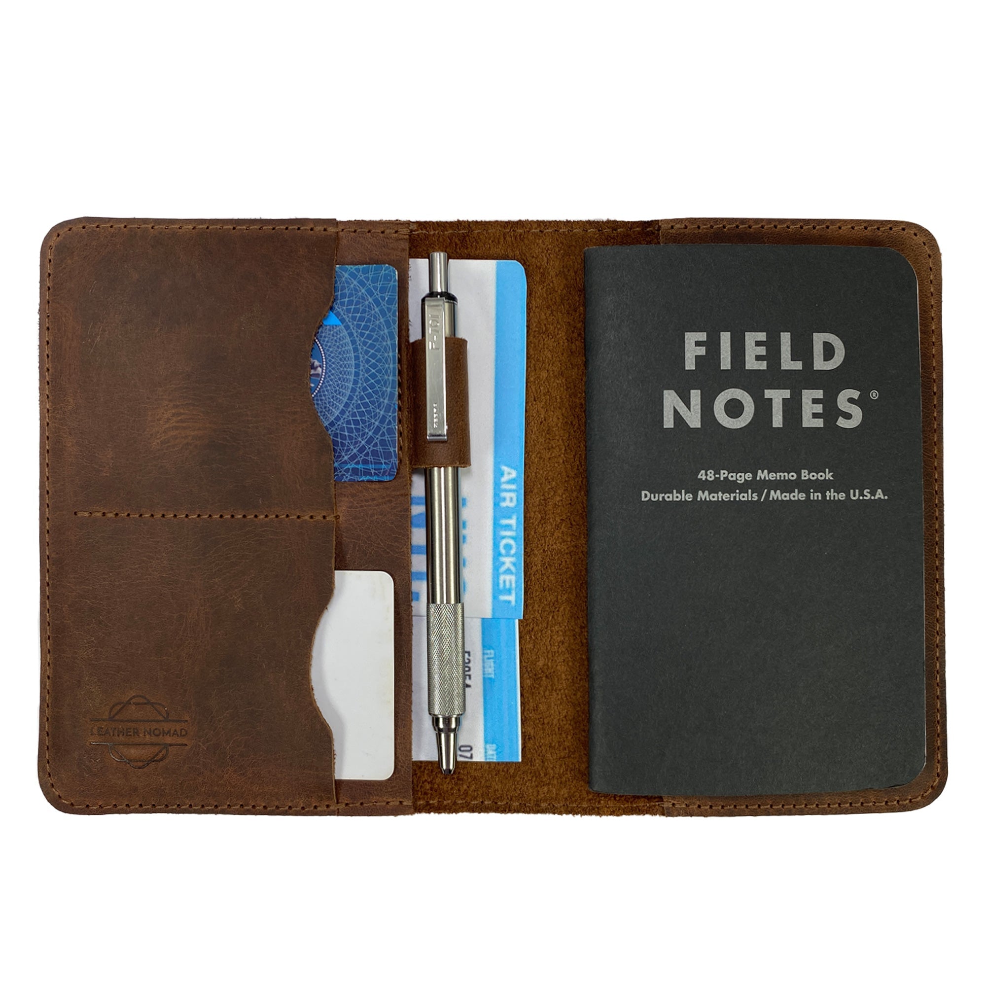 Field Notes Cover (3.5 x 5.5 in.) with Card Slots - Stockyard X 'The Leather Store'