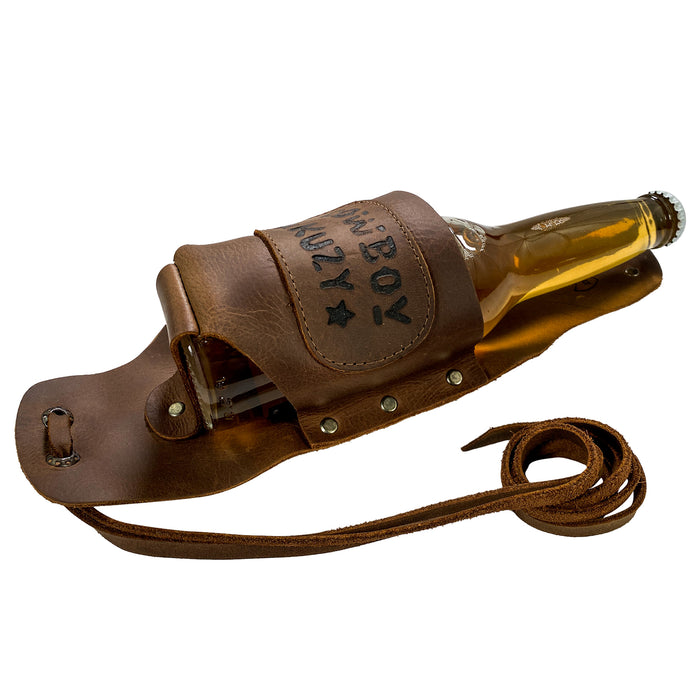 Cowboy Beer Holster - Stockyard X 'The Leather Store'