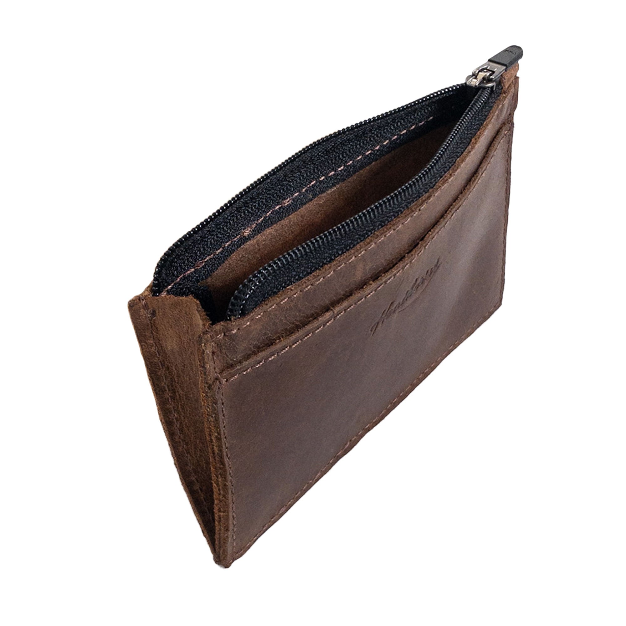 Zippered Coin Card Wallet - Stockyard X 'The Leather Store'