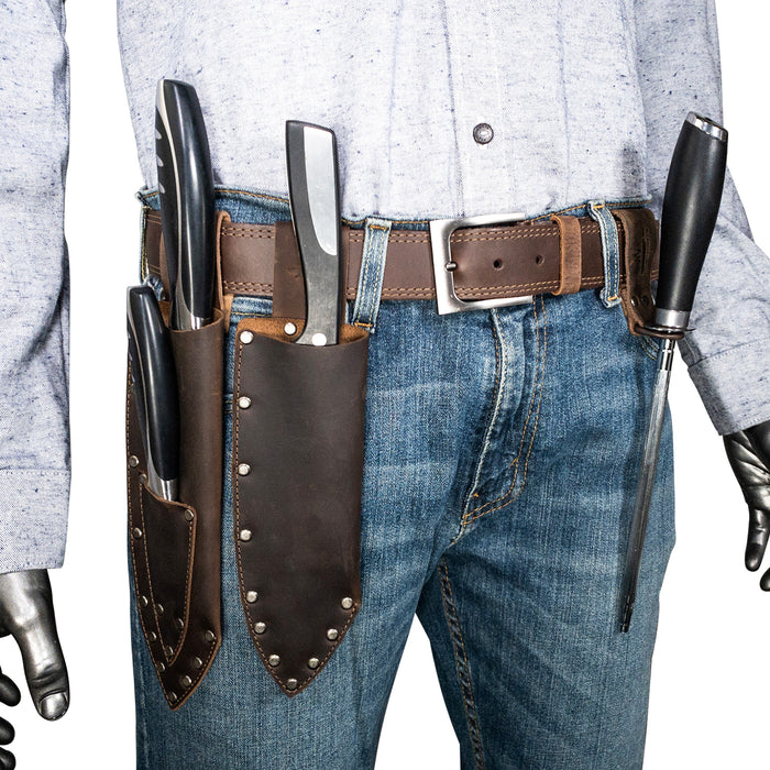 Knife Set Holder (3 Pieces) - Stockyard X 'The Leather Store'