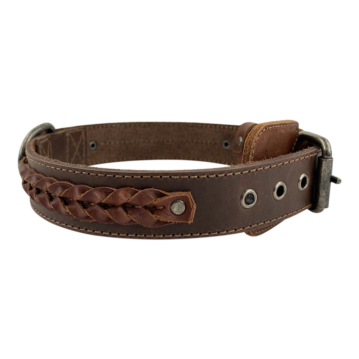 Braided Big Dog Collar - Stockyard X 'The Leather Store'